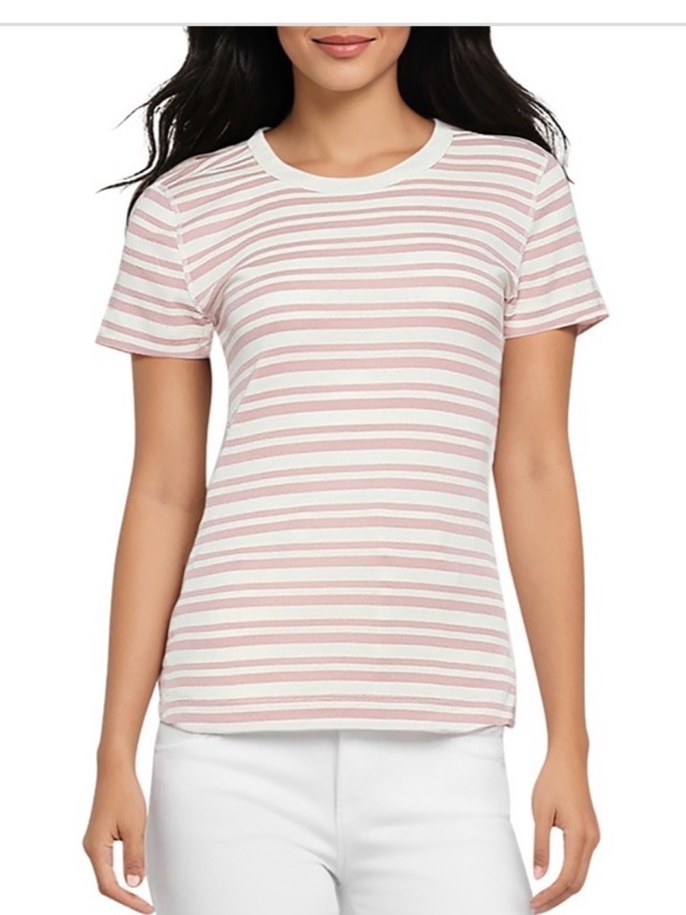 Three Dots Three Dots Cotton Short Sleeve Crewneck Tee